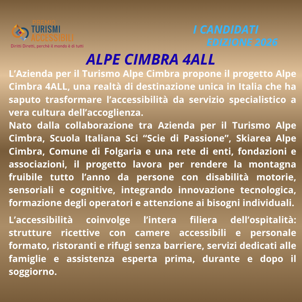 ALPE CIMBRA 4ALL - La montagna accessibile, inclusiva, per tutti