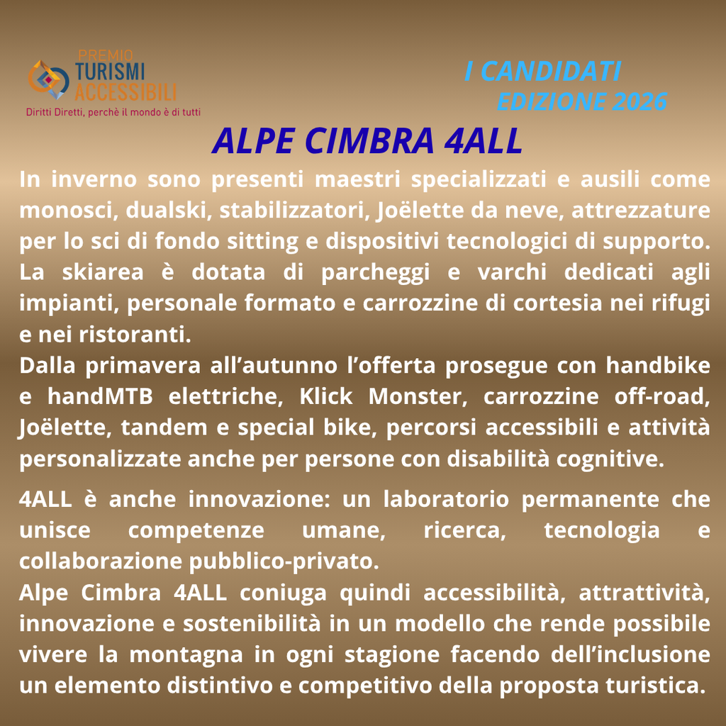 ALPE CIMBRA 4ALL - La montagna accessibile, inclusiva, per tutti