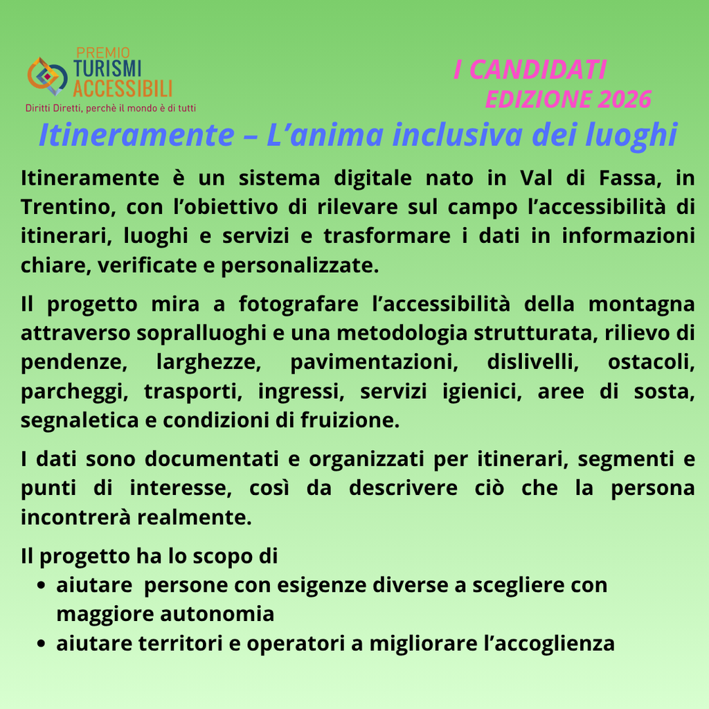 Itineramente – L’anima inclusiva dei luoghi