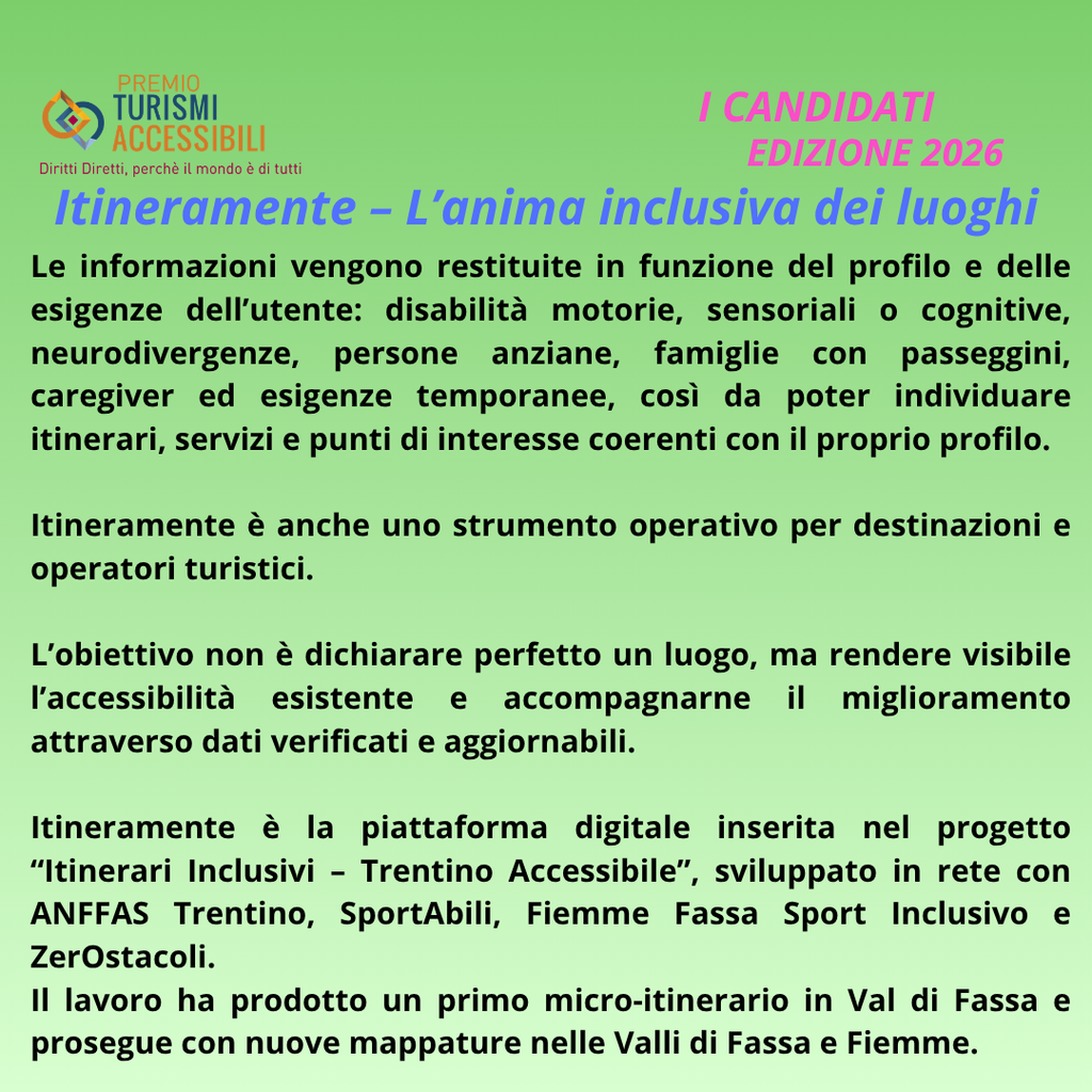 Itineramente – L’anima inclusiva dei luoghi