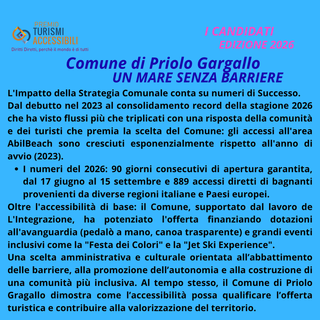 Il "Comune di Priolo Gargallo" con il Progetto "UN MARE SENZA BARRIERE"